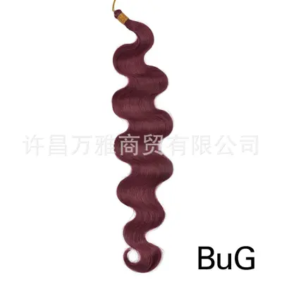 Body Wave Crochet Synthetik-Flechthaar-Perücke - 9