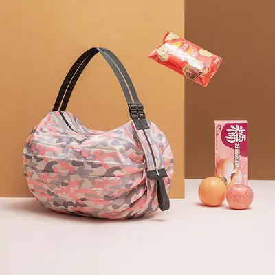 Non-woven Shopping Bag Foldable Travel Single Shoulder Portable Thickened Large Capacity Grocery Bag Supermarket Eco-friendly Shopping Bag