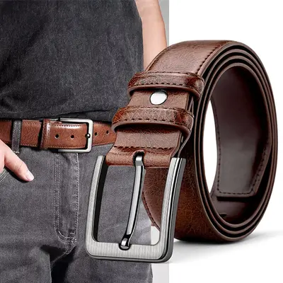 Polo Orijinal Vintage Deri Kemer Erkek Pantolon Kemeri Erkek Retro İş Casual Yaşlı Adam Kot Pantolonu Beli Kemeri