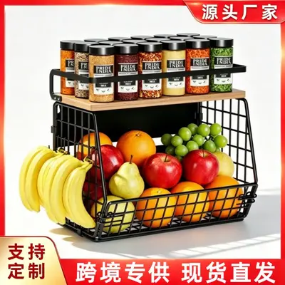 Wandmontiertes stapelbares Küchenregal für Obst