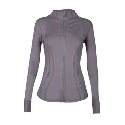 Women's Stand-Collar Zip Jacket Long Sleeve Yoga and Fitness Jacket - 12