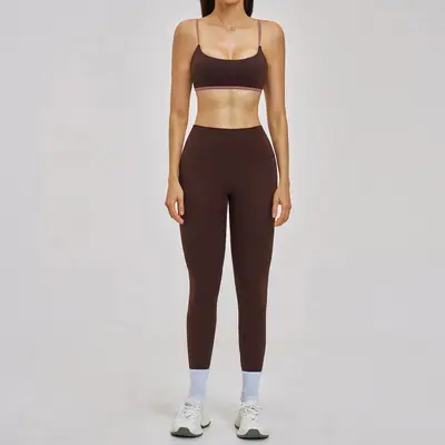 Yoga seti, çıplak hisli, ince askılı, güzel sırt - 7