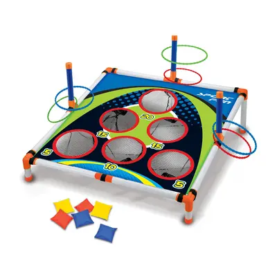 2-in-1 Bohnensäckchen-Ringwurfspiel für Kinder