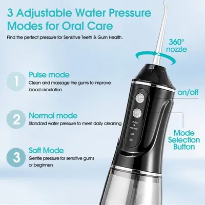 冲牙器电动洗牙器家用高脉冲洗牙结石去除残留物多功能电动洁牙器 - 5