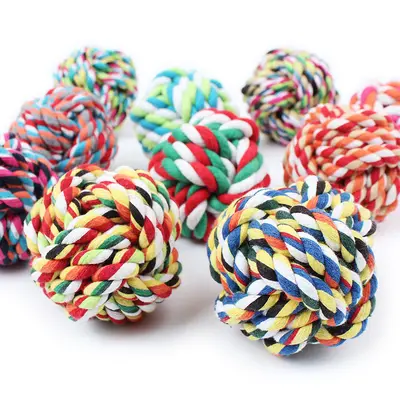 Durable Cotton Rope Dog Toy with Teeth-Cleaning Chew and Tug - 12