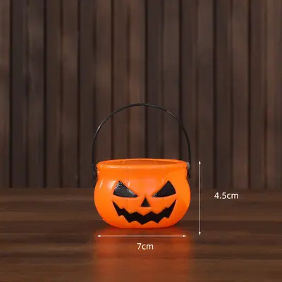 Halloween Pumpkin Bucket Lantern, Handheld Candy Bucket for Children - 11