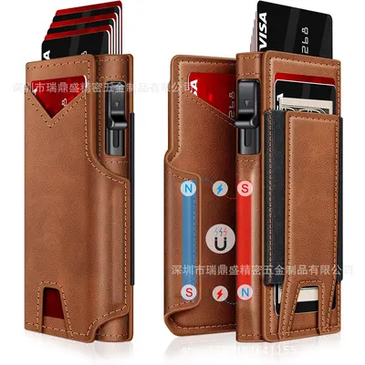 Men's Vintage Wallet with RFID Blocking and Magnetic Card Holder