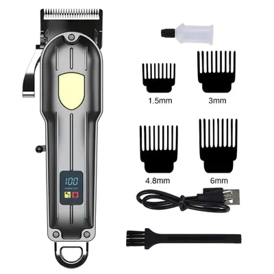 Electric Hair Clipper for Carving and Styling, Bald Head Trimmer - 9