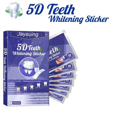 JAYSUING 5D Teeth Whitening Strips, Anti-Slip, Low-Sensitivity, Removes Yellowing and Coff - 4