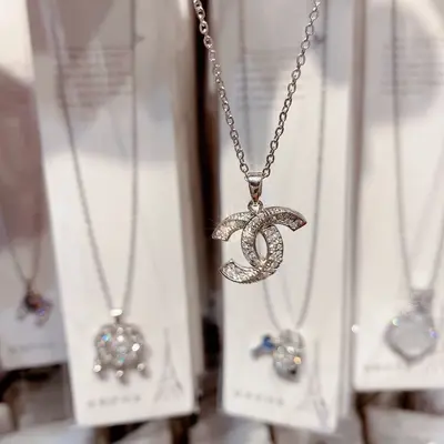 Cross-border popular titanium steel necklace, designer necklace, Chanel style necklace, designer jewelry, designer accessory necklace wholesale - 8