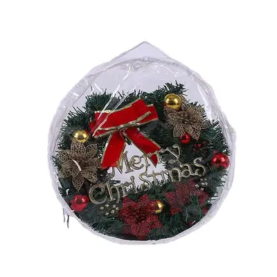 Transparente PVC-Aufbewahrungstasche für Weihnachtskränze mit Reißverschluss