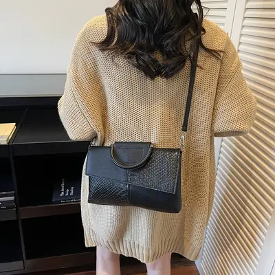 Women's Crossbody Bag Niche Design Retro Small Square Bag - 5