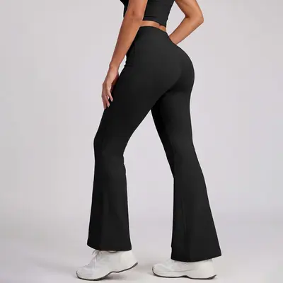 Hochtaillierte Po-Lift Flared Yoga-Hose - 12