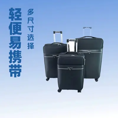 Large Capacity Oxford Cloth Trolley Suitcase with Combination Lock and Spinner Wheels - 5