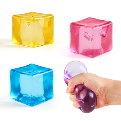 5.5cm Ice Cube Squeeze Toy, Maltose Stress Relief Block, Slow Rebound