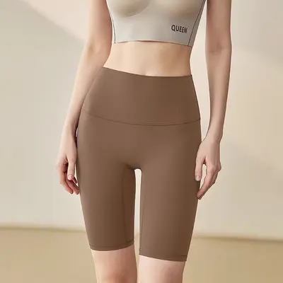 Nahtlose Yoga-Caprihose mit hoher Taille und Po-Lifting für den Sommer