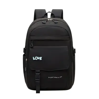 Color-Block School Backpack, Multi-Layer, Large Capacity - 8