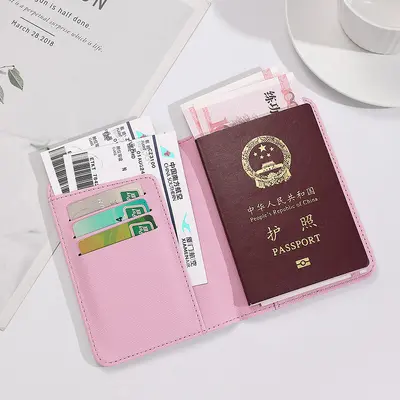 Çok fonksiyonlu pasaport çantası deri kart cüzdanı belge organizer - 5