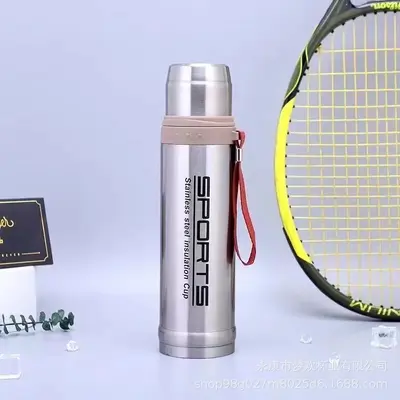 Edelstahl-Thermosflasche mit Geschosskopf-Design, großes Fassungsvermögen, tragbar für Out - 7