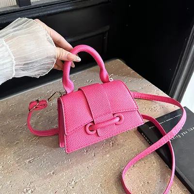Retro Women's Shoulder Bag, Autumn Winter Style, Small Square Drawstring Bag - 11