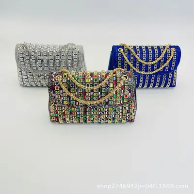 Damen-Abendtasche mit Strass, Partyhandtasche - 5