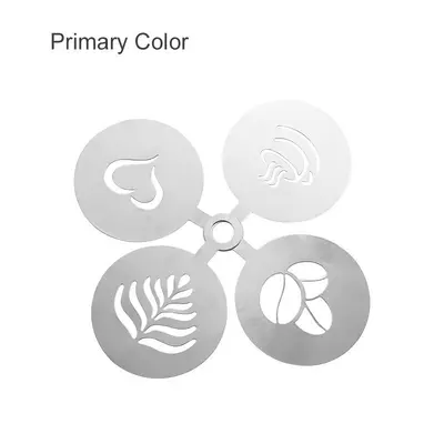 Stainless Steel Latte Art Stencil and Round Icing Sugar Sifter, Hollow Pattern - 8