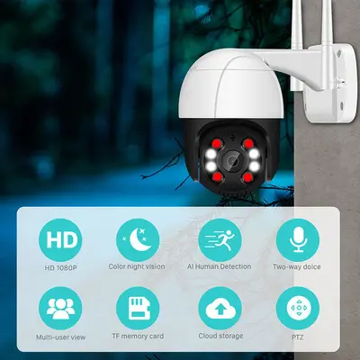Küçük top makinesi kablosuz gözetleme kamerası uzaktan cep telefonu ev ağı açık su geçirmez wifi gözetim gece görüş HD