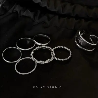 Adjustable Open Ring, Minimalist Unisex, Hip-Hop Retro Style