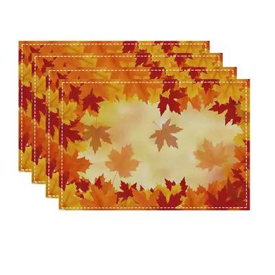 Halloween Element Patterned Printed Table Mat Ghost Festival Atmosphere Table Decoration Linen Placemat Tablecloth Insulation Mat