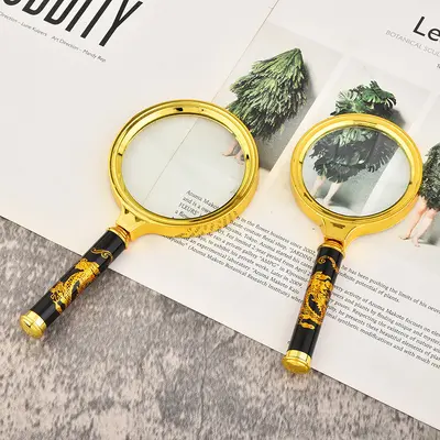 80mm Dragon Handle Magnifying Glass, 10x Magnification, Gift
