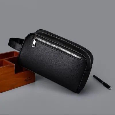 Men's Business Clutch Bag, Large Capacity, Phone and Wallet Compartment