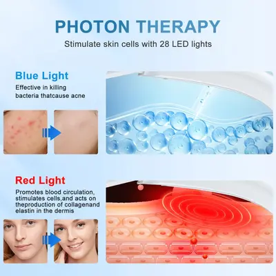 Grenzüberschreitend beliebtes Micro-Current-Gesichtsverjüngungsgerät, Hautstraffungs- und Schönheitsgerät mit roten und blauen LED-Lichtern, vibrierendes Gesichtslifting-V-Gesichtsverjüngungsgerät