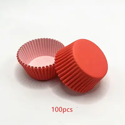 100 adet saf renk pişirme yağı kağıdı büyük kar meiniang kek fincan tek kullanımlık muffin kağıt tepsisi - 13