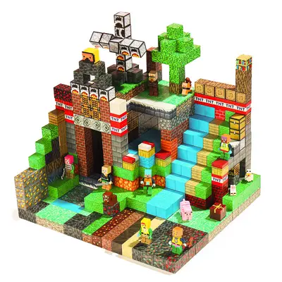 Minecraft Magnetbausteine komplettes Set mit Originalfiguren - 5