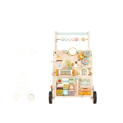 Wooden Baby Walker Children's Trolley Montessori Walking Toy Unisex Baby Learning Toy