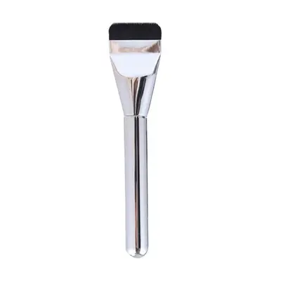 Single Row Flat Head Foundation Brush, Ultra-Thin, Silver - 7