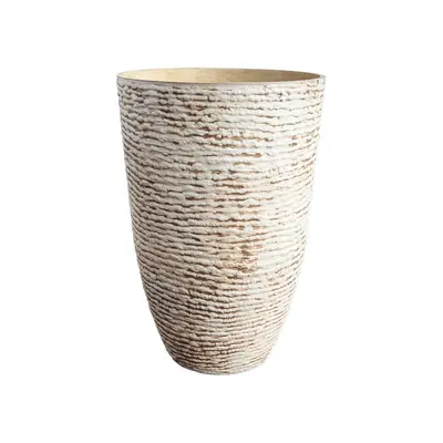 Extra Large Imitation Stone Resin Planter, Scandinavian Style - 7