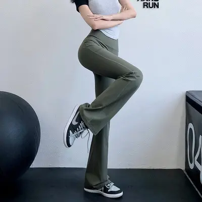 Women's High Waist Butt-Lifting Wide-Leg Yoga Pants