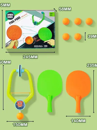 Cross-border New Hanging Table Tennis Training Device for Kids, Parent-Child Interactive Sensory Integration Vision Training, Solo Practice and Rally Play