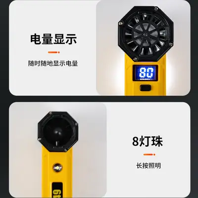 Handheld Powerful Turbo Fan with Light, Blower and Vacuum - 4