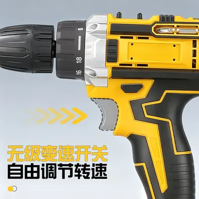 21V Cordless Impact Drill, Lithium Battery, with Bits - 3