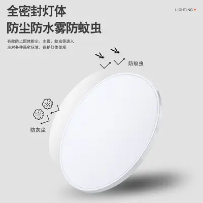 Round LED Ceiling Light, Triple-Proof, Modern Minimalist, Eye-Protection