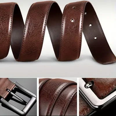 Men's retro luxury new belt buckle, simple and versatile belt, ready for wholesale for jeans.