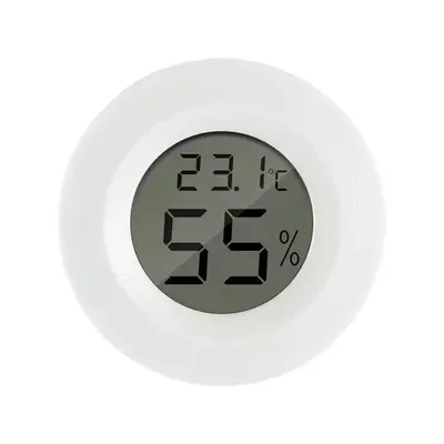 Round Embedded Digital Thermo-Hygrometer with Probe, for Cigar and Wine Cabinets - 7