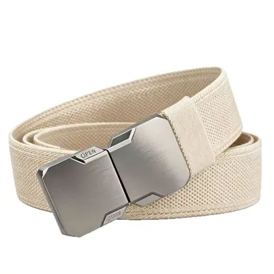 Douyin Hot Style Men's Outdoor Auto-Lock Woven Belt Breathable Elastic Adjustable Tactical Belt Casual Leather Belt - 6