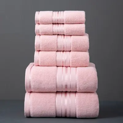 Cotton 6-Piece Towel Set Thick Bath Towels - 6