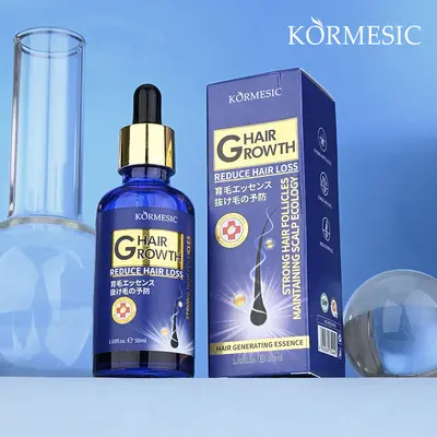 KORMESIC Tam İngilizce Yazılı İpeksi Yoğun Uzun Saç Serumu Hair Growth Sınır Ötesi Dış Ticaret Üretici Toptan