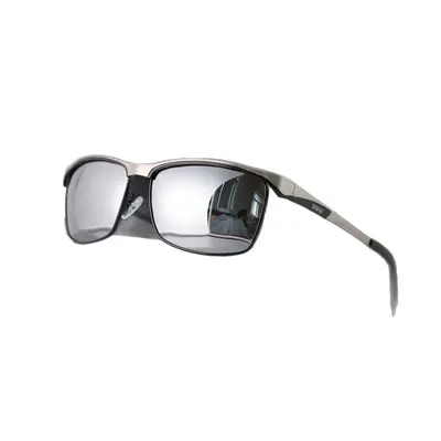 Men's Polarized Sunglasses, Rectangular Frame, Two-Tone Plating, Model 735 - 6