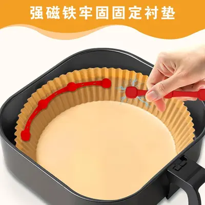 Amazon Sınır Ötesi Koyun Derisi Pergament Kaplı Manyetik Sabitleyici Yüksek Sıcaklık Dayanıklı Air Fryer Manyeti Silikon Klips Stok Toptan Satış