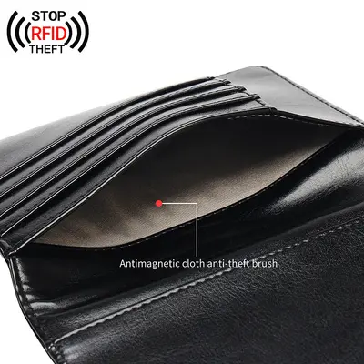 RFID-protected passport holder with multi-card slots
